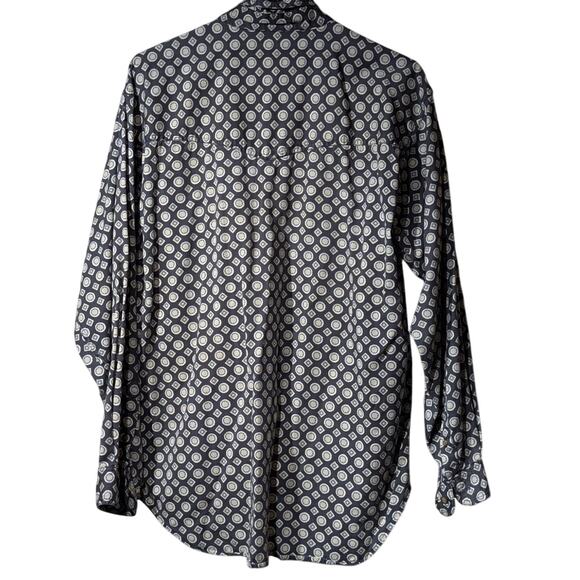 Vintage Cody James Western Gear Geometric Print Button Front Shirt Mens M - Picture 2 of 8